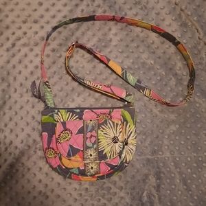 Vera Bradley Lizzy Saddle Crossbody purse Jazzy blooms